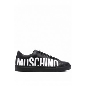 Moschino Logo Print Low-Top Sneakers MB15012G0EGA0 NERO - Spring Summer 2022