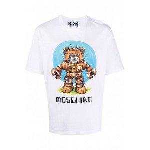 Moschino T-Shirt Con Stampa A07267041 1001 - Bianco Primavera Estate 2022