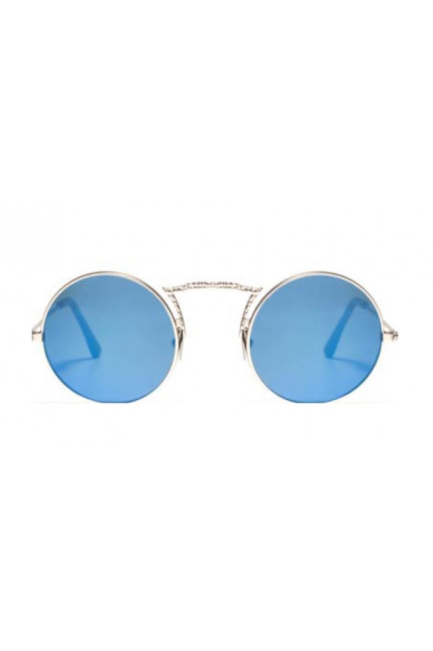 L.G.R. Monastir Sunblasses Silver Matt 00 / Blue Mirror Polarized New Collection 2018