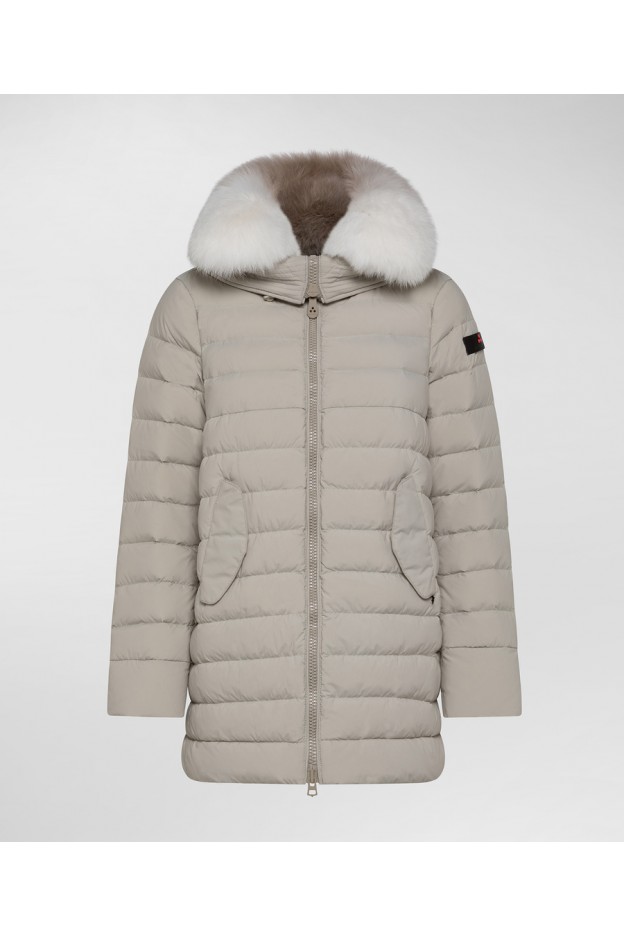 Peuterey Itoka ML Fur Long down jacket with Mist fur PED401701190986736