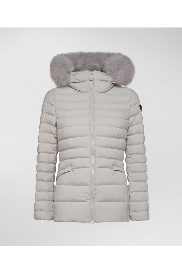 Peuterey Tumalet ML 05 Fur Slim Down Jacket with Frost Grey Fur PED405701190986715