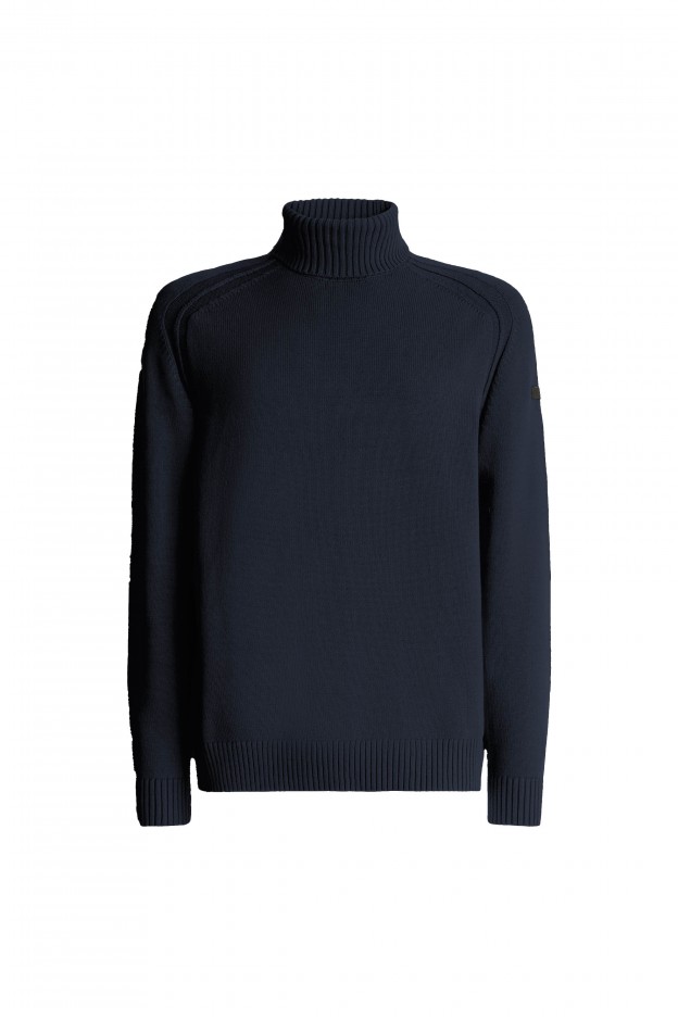RRD - Roberto Ricci Designs Knit cotton plain turtleneck Blue Black WES033 60